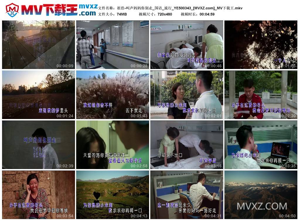 崔浩-叫声妈妈你别走_国语_流行_YE500343